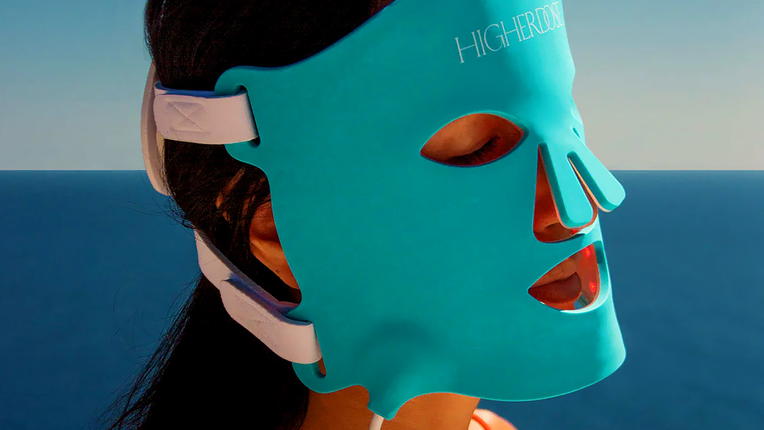 Best red light therapy mask: HigherDOSE Red Light Mask.
