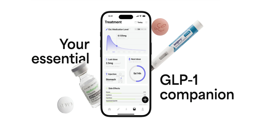 Best GLP-1 tracker apps: MeAgain promo.