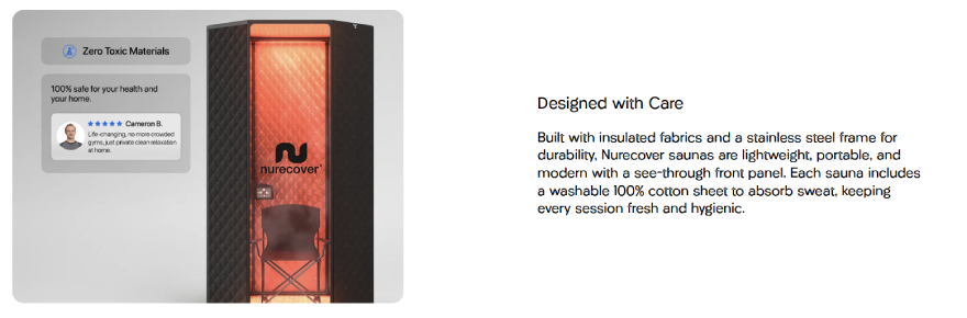 Best infrared sauna: Nurecover SaunaPro.