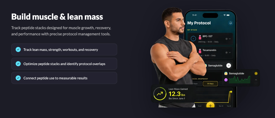 Best peptide tracker app: build muscle with Peptides AI.