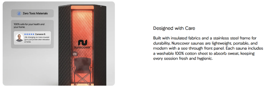 Best portable sauna: Nurecover SaunaPro.