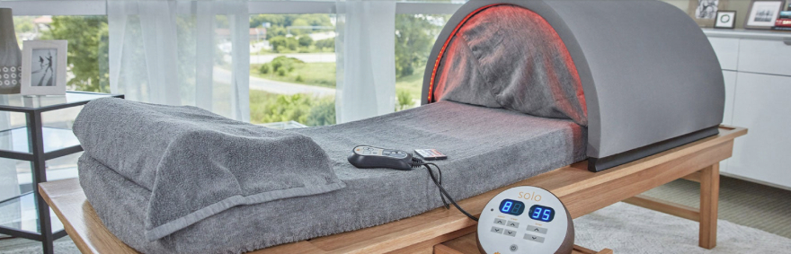 Best portable sauna: Sunlighten's Solo sauna.