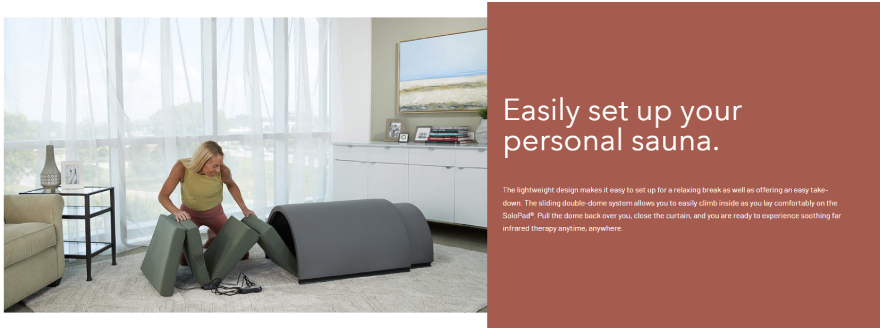 Best portable sauna: Sunlighten Solo.