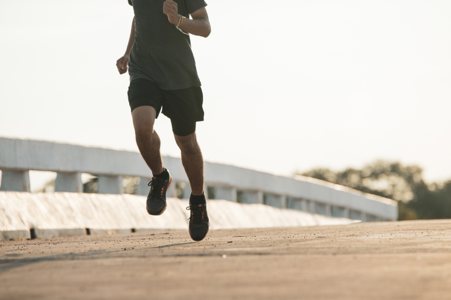 Collagen peptides benefits: a man running.