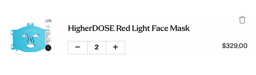 Higher Dose discount code: add your products to your shopping cart.