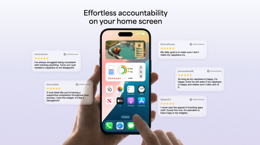 MeAgain app review: widgets.