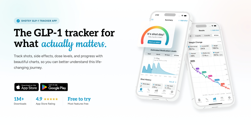 MeAgain vs Shotsy: core functionality of Shotsy.