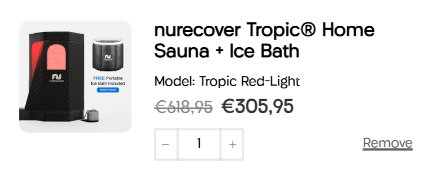 Nurecover discount codes: choosing a product.