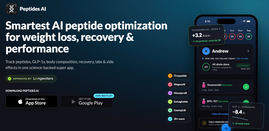 Peptide tracker comparison: an overview of Peptides AI.