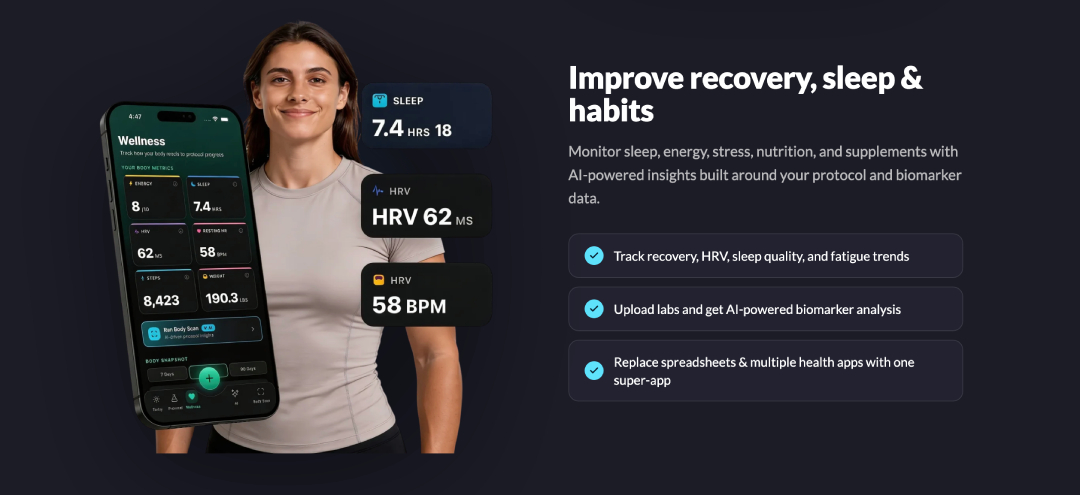 Peptides AI review: sleep & recovery tracking.