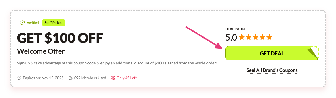 Sun Home Black Friday promo: a coupon code.