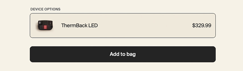 Therabody promo code: product choices.